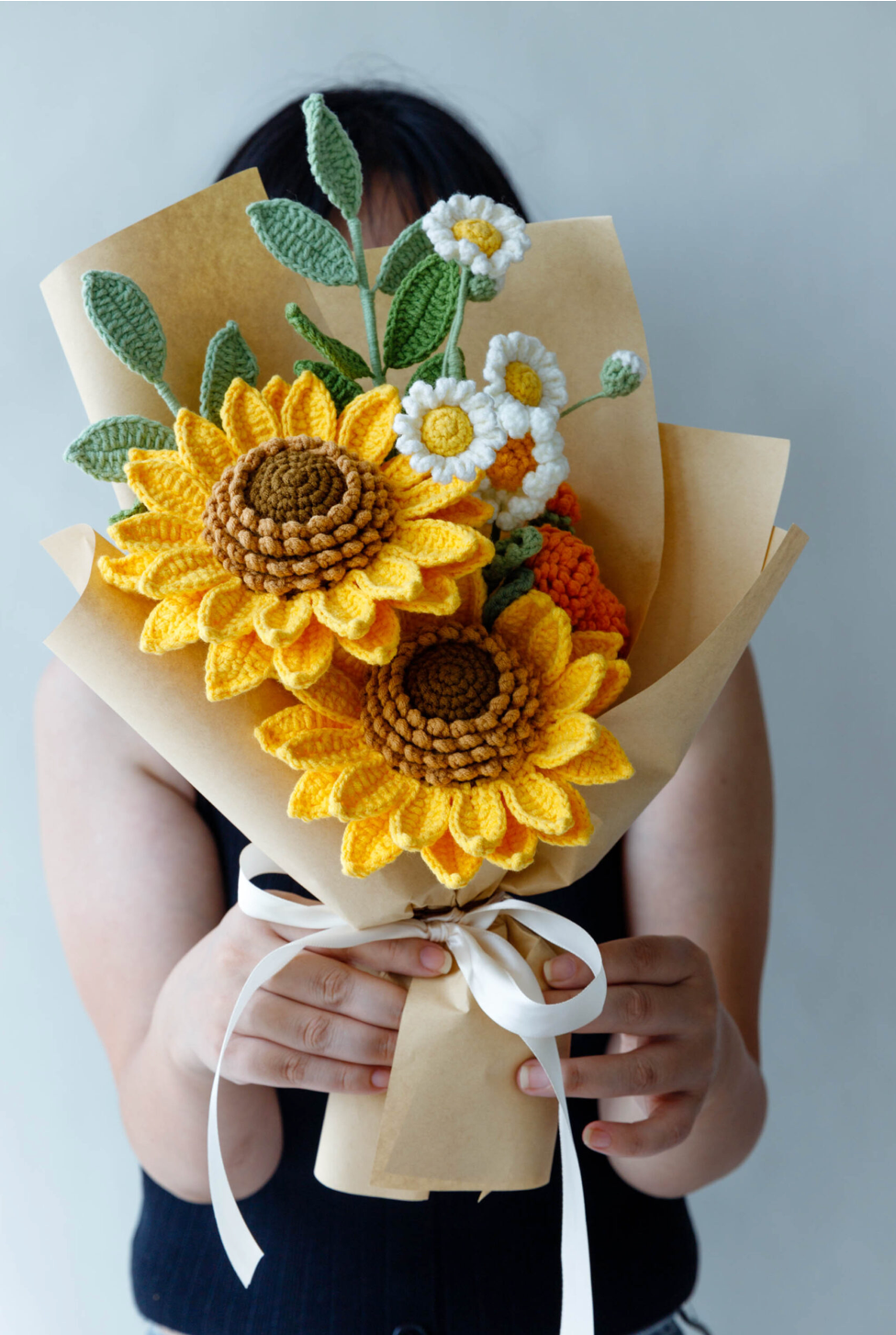 Crochet Sunflower Bouquet (7 pieces)